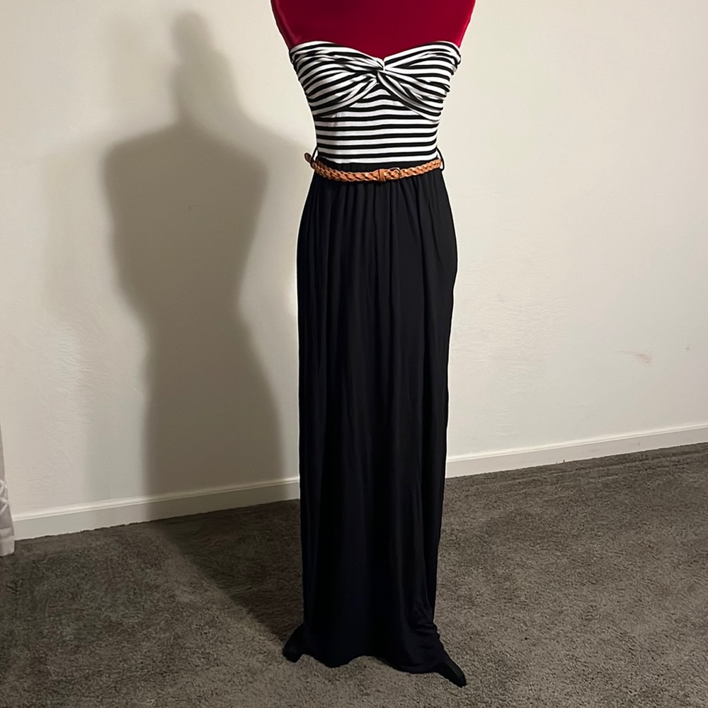 Strapless maxi dress